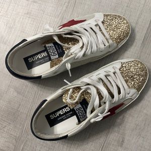 NWT GOLDEN GOOSE SUPER STAR GLITTER